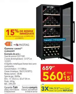 METRO Climadiff - gamme caves offre