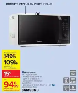 Carrefour Market Samsung - micro-ondes offre