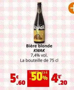 Coccinelle Supermarché Kwak - bière blonde offre