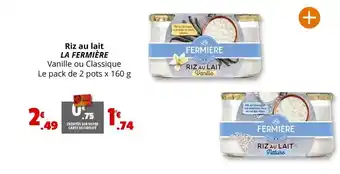 Coccinelle Supermarché La fermière - riz au lait offre