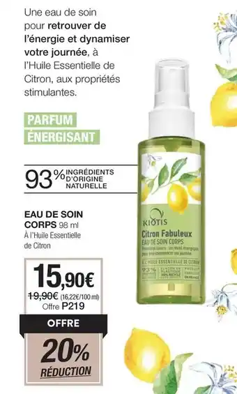 Stanhome Eau de soin corps offre