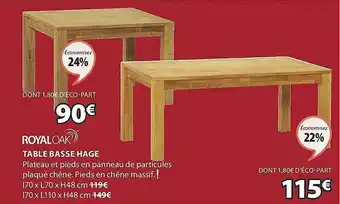 JYSK Table Basse Hage Royal Oak offre
