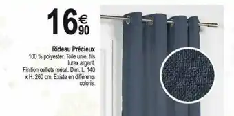 Tridôme Rideau Précieux offre