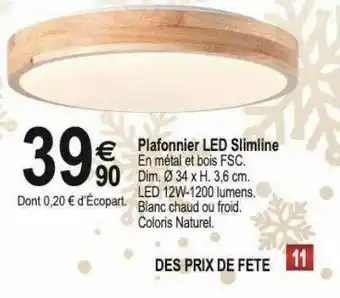 Tridôme Plafonnier Led Slimline offre
