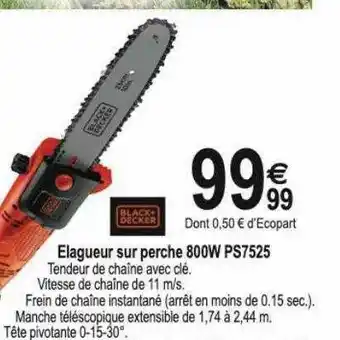élagueur Sur Perche 800w Ps7525 Black+decker