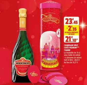 Coccinelle Supermarché Champagne Brut Cuvée Premium Tsarine offre