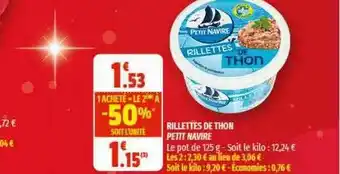 Rillettes De Thon Petit Navira 1 Acheté = Le 2ème à -50%