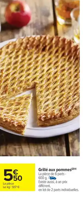 Carrefour Market Grillé aux pommes offre