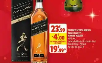 Coccinelle Supermarché Blended Scotch Whisky Black Label Johnnie Walker offre