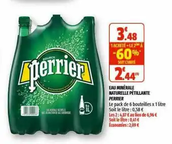 Coccinelle Supermarché Eau Minérale Naturelle Pétillante Perrier 1 Acheté = Le 2ème à -60% offre
