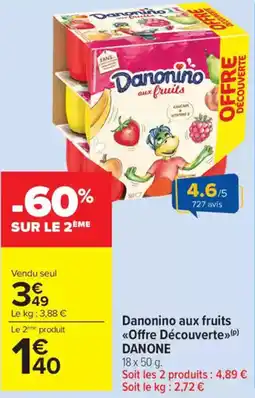 Carrefour Market DANONE Danonino aux fruits Offre Découverte offre