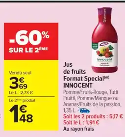 Carrefour Market INNOCENT Jus de fruits Format Special offre