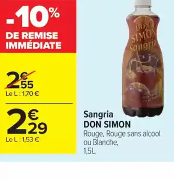 Carrefour Market DON SIMON Sangria offre