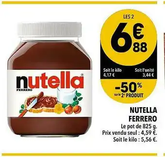 Supeco Nutella Ferrero offre