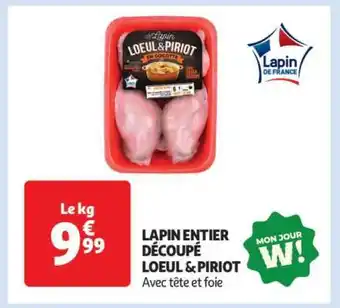 Auchan Lapin Entier Découpé Loeul & Piriot offre