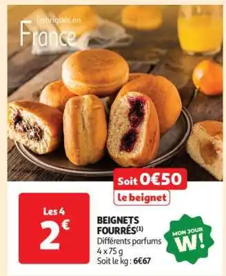 Auchan Beignets Fourrés offre