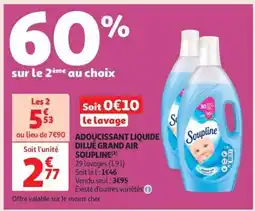 Auchan Adoucissant Liquide Dilué Grand Air Soupline offre