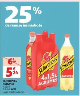 Auchan Schweppes Agrumes offre