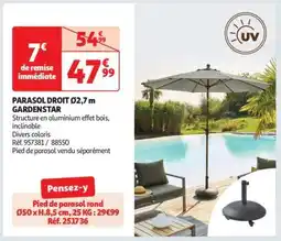 Auchan PARASOL DROIT Ø2,7 m GARDENSTAR offre