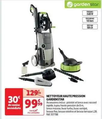 Auchan Nettoyeur Haute Pression Gardenstar offre