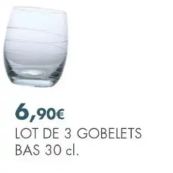 E.Leclerc Lot de 3 gobelets bas offre