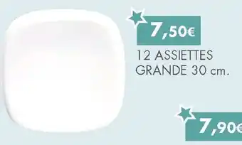 E.Leclerc 12 Assiettes grande offre