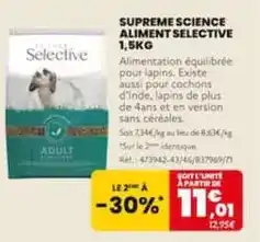 Animalis Supreme science aliment offre