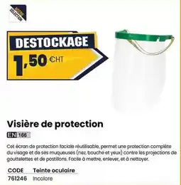 Au Forum du Bâtiment Visière de protection offre
