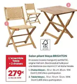 Truffaut Salon pliant maya offre