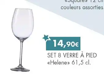E.Leclerc Set 8 verre à pied offre