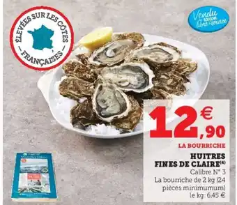 Huitres fines de claire