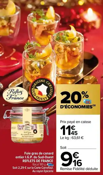 Carrefour Market Foie gras de canard entier I.G.P. du sud-ouest offre