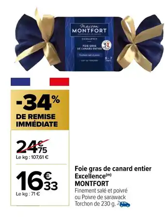 Carrefour Market Foie gras de canard entier excellence offre