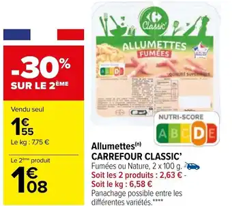 Carrefour Market Allumettes CARREFOUR CLASSIC offre