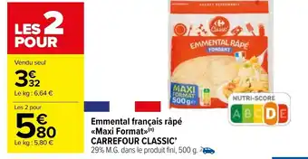 Emmental français râpé