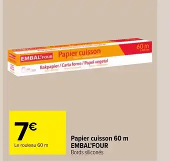 Carrefour Market Papier cuisson 60 m offre