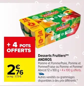 Carrefour Market Desserts Fruitiers offre
