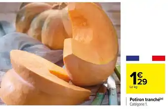 Carrefour Potiron tranché offre