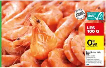 Carrefour Crevettes rose cuites ASC offre