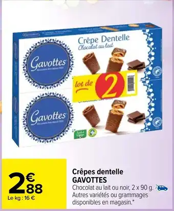 Carrefour Crêpes dentelle offre