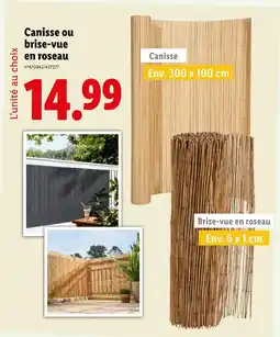 Lidl Canisse ou brise-vue en roseau offre