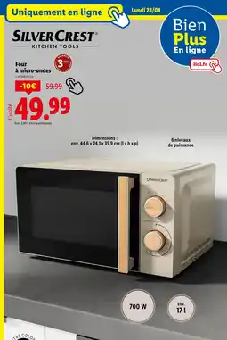 Lidl SILVERCREST Four à micro-ondes offre