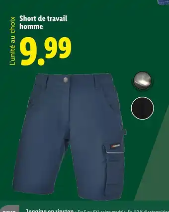 Lidl Parkside Short de travail homme offre
