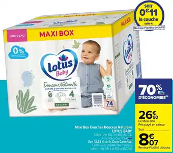 Maxi Box Couches Douceur Naturelle Lotus Baby