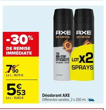 Carrefour Déodorant Axe offre