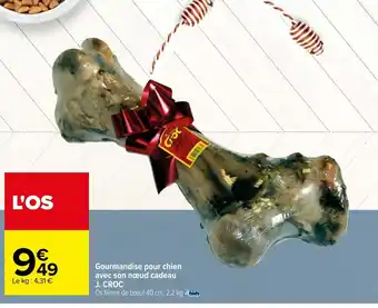 Carrefour Gourmandise Pour Chien Avec Son Nœud Cadeau offre