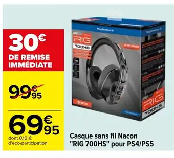 Carrefour Casque Sans Fil Nacon offre