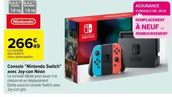 Carrefour Console Nintendo Switch offre