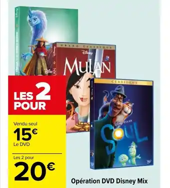 Carrefour Opération DVD Disney Mix offre