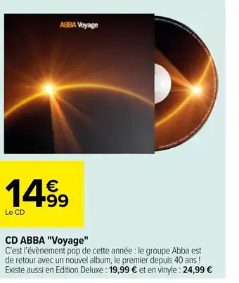 Carrefour CD ABBA Voyage offre